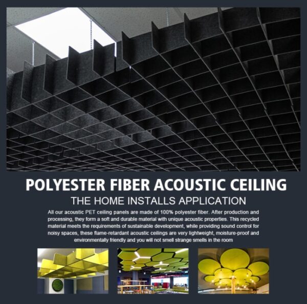 Polyester Fiber Acoustic Ceiling Tile