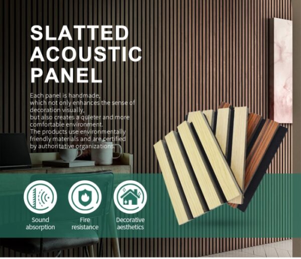 3D Design Oak Wood Slat Acoustic Panel